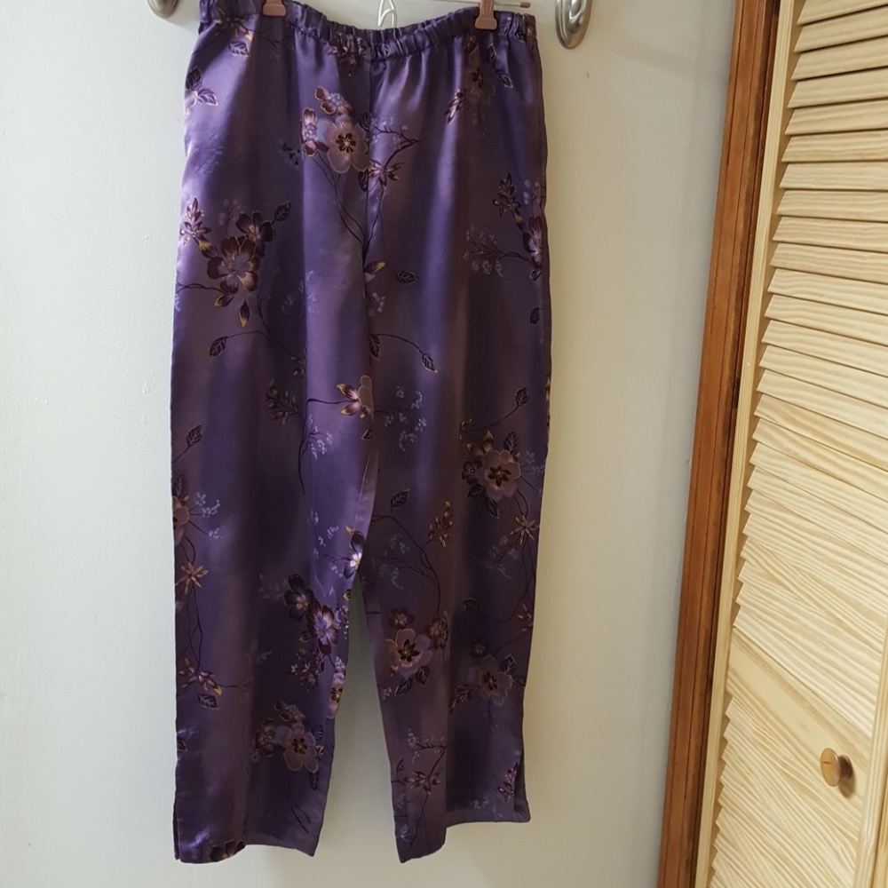 GILLIAN & O'MALLEY SATIN PAJAMA PANTS - M